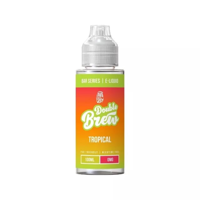 Ohm Brew Double Brew Tropical 100ml nicotine free shortfill e-liquid bottle