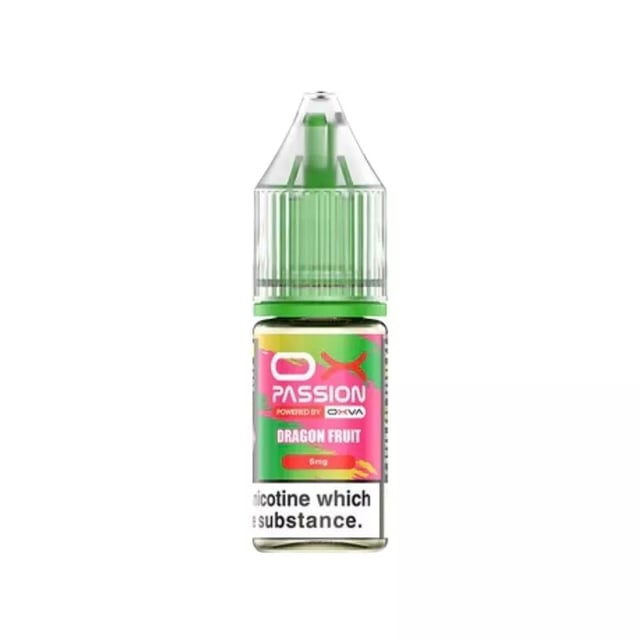 OX Passion Dragon Fruit nic salt e-liquid 10ml bottle, 50/50 VG/PG, available in 5mg, 10mg and 20mg