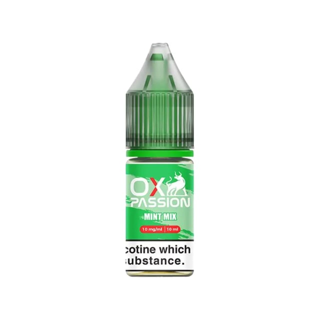 OXVA OX Passion Mint Mix nic salt 10ml bottle, 50/50 e-liquid in 10mg and 20mg strengths