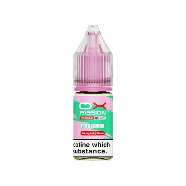 OXVA OX Passion Pink Guava nic salt e-liquid, 10ml bottle, 10mg and 20mg strengths