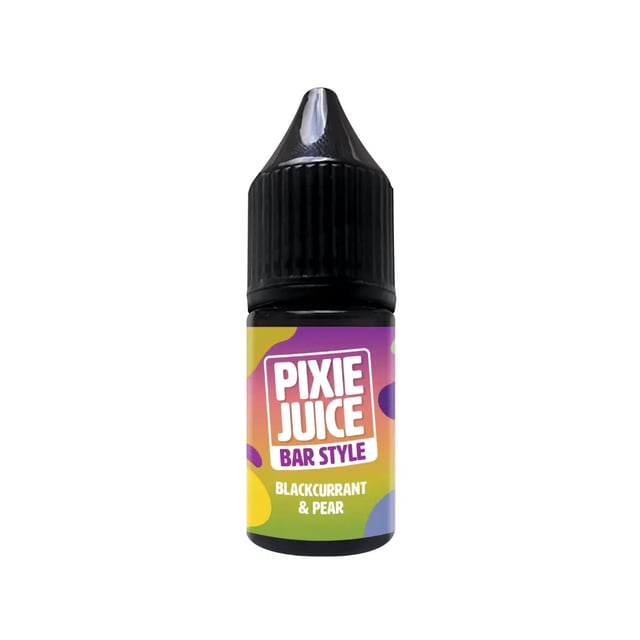 Pixie Juice Bar Style Blackcurrant & Pear nic salt 10ml bottle, 10mg and 20mg strengths