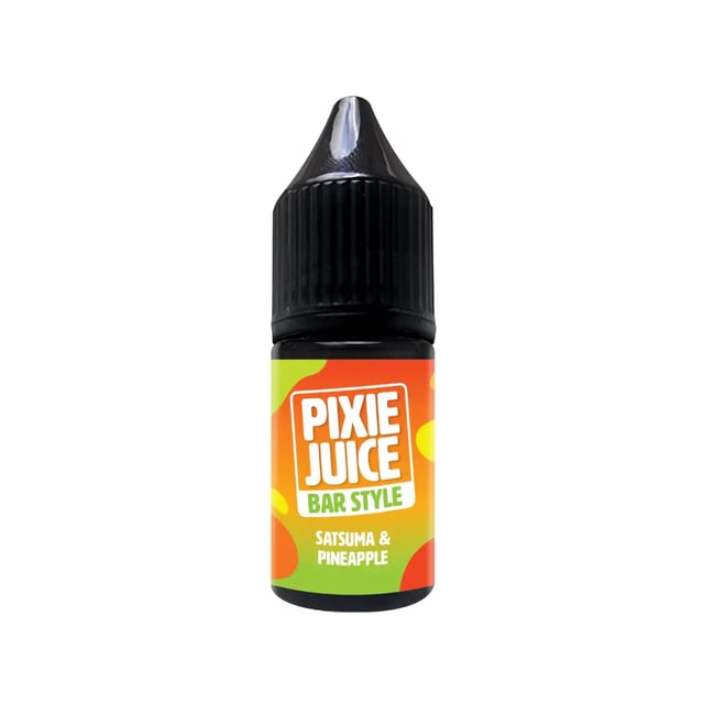Pixie Juice Bar Style Satsuma & Pineapple nic salt e-liquid 10ml bottle, 10mg and 20mg strengths