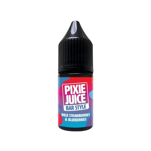 Pixie Juice Bar Style Wild Strawberries & Blueberries nic salt 10ml bottle, 10mg and 20mg strengths