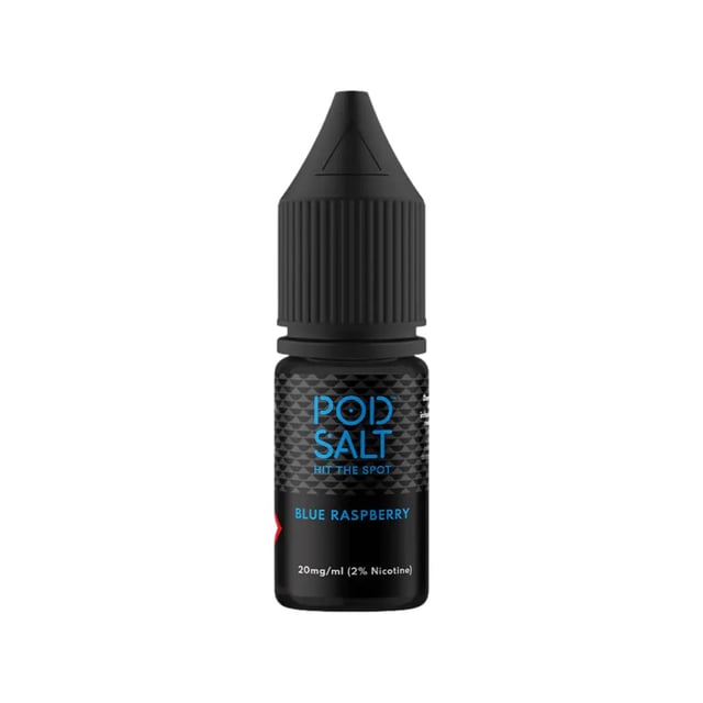 Pod Salt Core Blue Raspberry nic salt e-liquid, 10ml bottle, 50/50 VG/PG, available in 11mg and 20mg