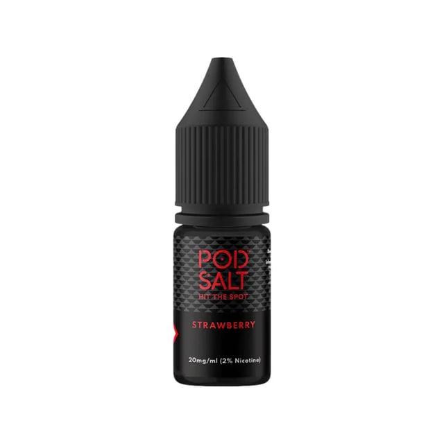 Pod Salt Core Strawberry nic salt 10ml bottle, 50/50 VG/PG e-liquid available in 11mg and 20mg strengths