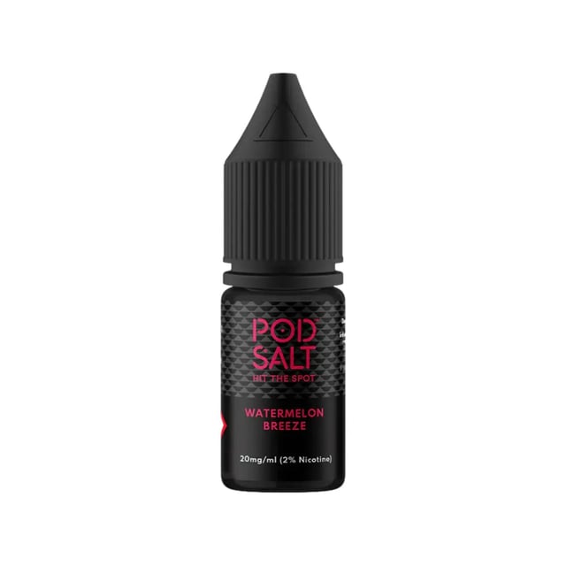 Pod Salt Core Watermelon Breeze nic salt e-liquid, 10ml bottle, 50/50 VG/PG, 11mg and 20mg strengths
