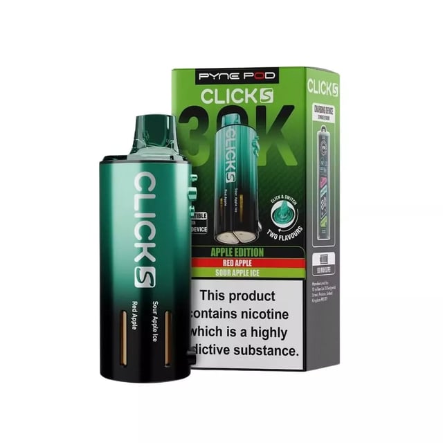 Pyne Pod Click S 30K Refill Pods, a prefilled pod kit pack for the Pyne Pod Click S 30K vape device