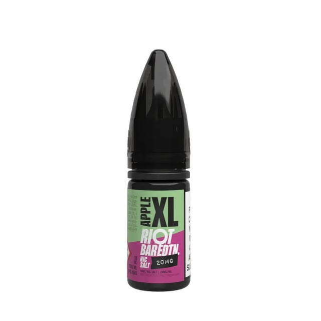 Riot Squad Bar Edition Apple Xl nic salt 10ml bottle, 50/50 VG/PG, available in 10mg and 20mg