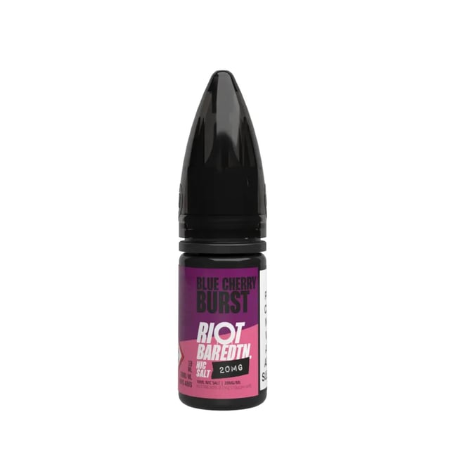 Riot Squad Bar Edition Blue Cherry Burst nic salt 10ml bottle, 50/50 VG/PG, 10mg and 20mg strengths