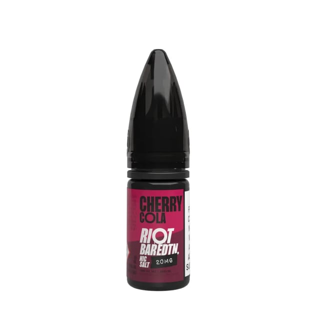 Riot Squad Bar Edition Cherry Cola nic salt e-liquid, 10ml bottle, 10mg and 20mg strengths