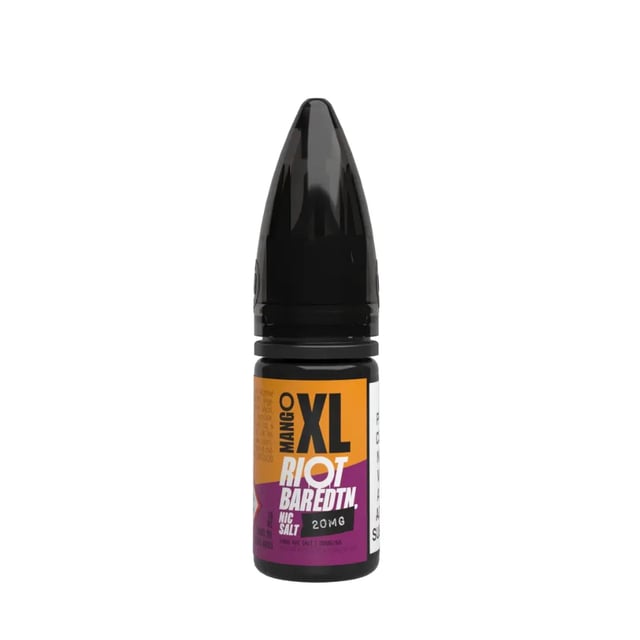 Riot Squad Bar Edition Mango XL nic salt 10ml e-liquid bottle, 10mg and 20mg strengths