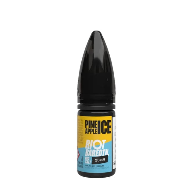 Riot Squad Bar Edition Pineapple Ice nic salt e-liquid, 10ml bottle in 10mg and 20mg strengths