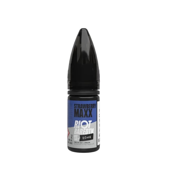 Riot Squad Bar Edition Strawberry Maxx nic salt 10ml bottle, 50/50 VG/PG, 10mg and 20mg strengths