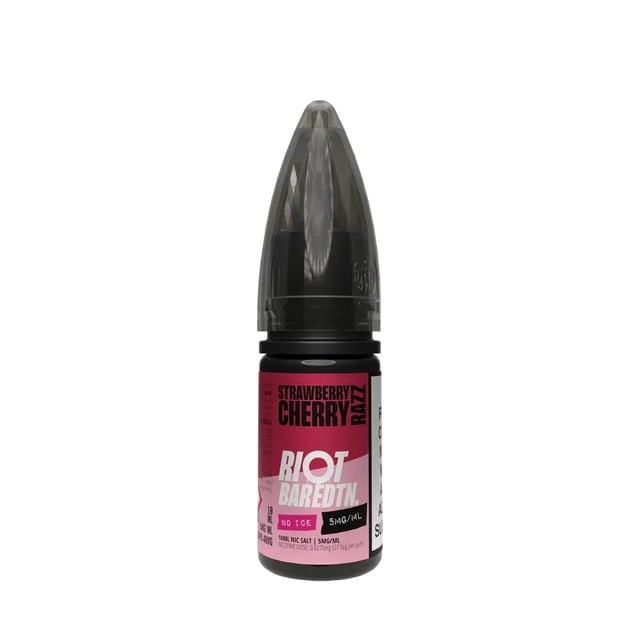 Riot Squad Bar Edition No Ice Strawberry Cherry Razz nic salt, 10ml bottle, 10mg and 20mg strengths