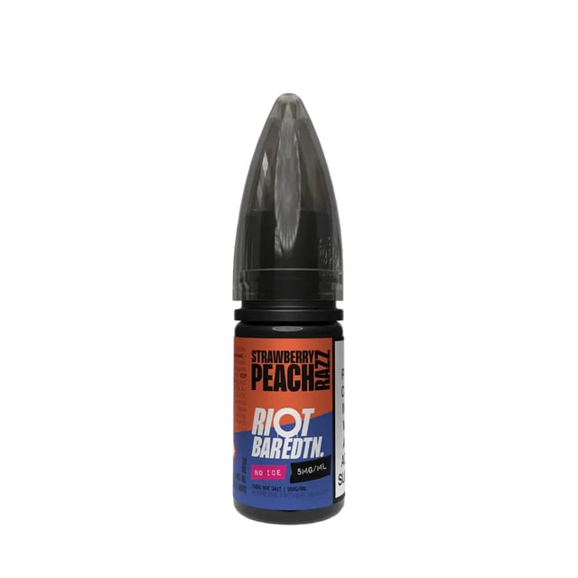 Riot Squad Bar Edition No Ice Strawberry Peach Razz nic salt 10ml bottle, 10mg and 20mg strengths