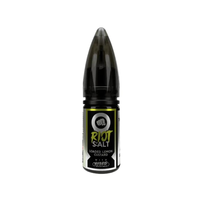 Riot Squad Loaded Lemon Custard nic salt, 10ml bottle, 50/50 VG/PG, 10mg and 20mg strengths