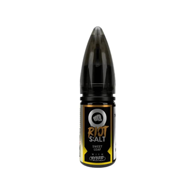 Riot Squad Sweet Leaf nic salt 10ml bottle, tobacco vanilla flavour, 10mg and 20mg strengths