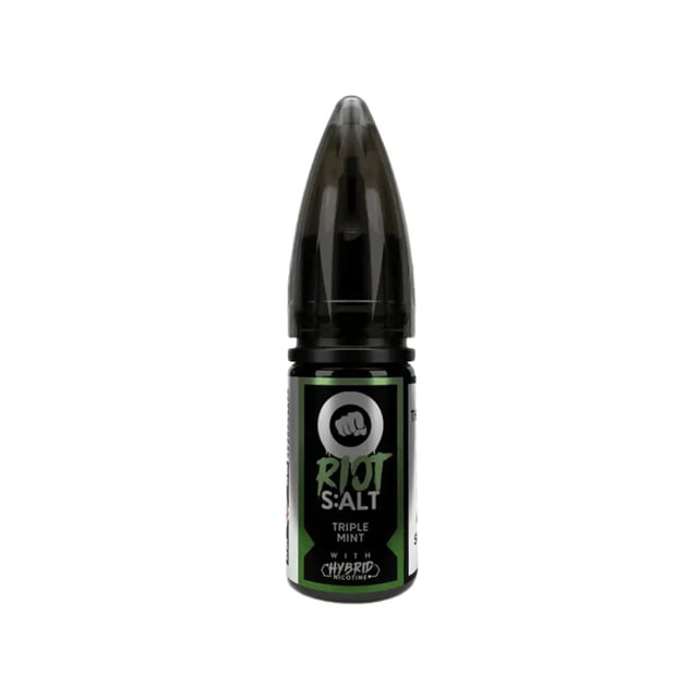 Riot Squad Triple Mint nic salt 10ml e-liquid bottle, 50/50 VG/PG, available in 10mg and 20mg strengths
