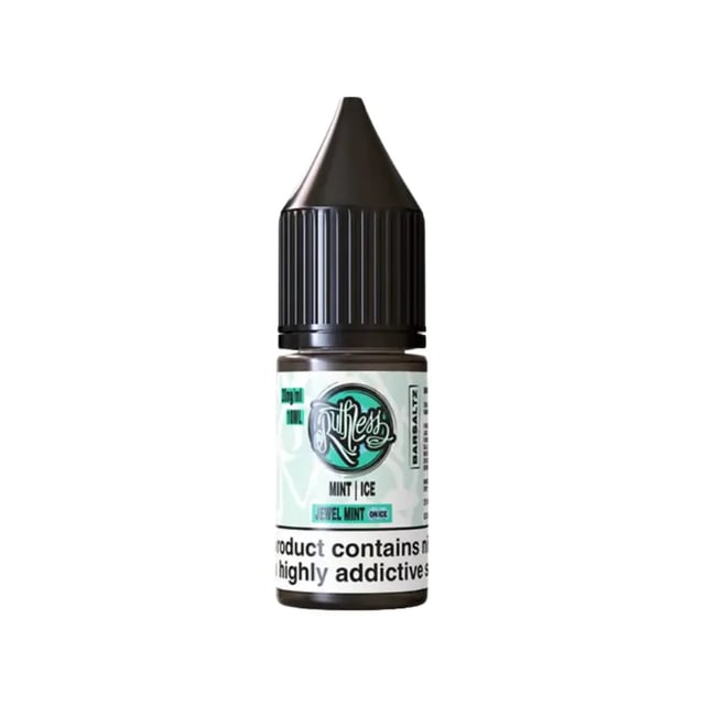 Ruthless Bar Saltz Jewel Mint On Ice 10ml nic salt e-liquid bottle, 10mg and 20mg strengths