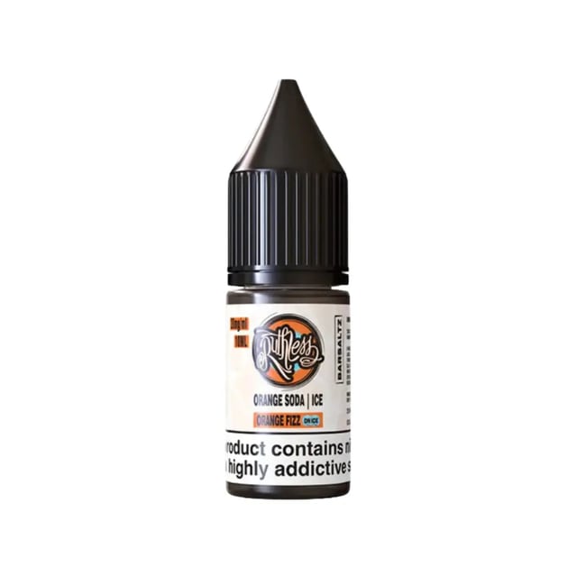 Ruthless Bar Saltz Orange Fizz On Ice 10ml nic salt e-liquid bottle, 10mg and 20mg strengths