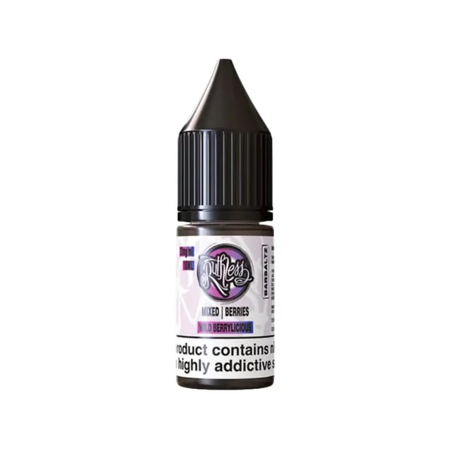 Ruthless Bar Saltz Wild Berrylicious nic salt e-liquid, 10ml bottle, 10mg and 20mg strengths