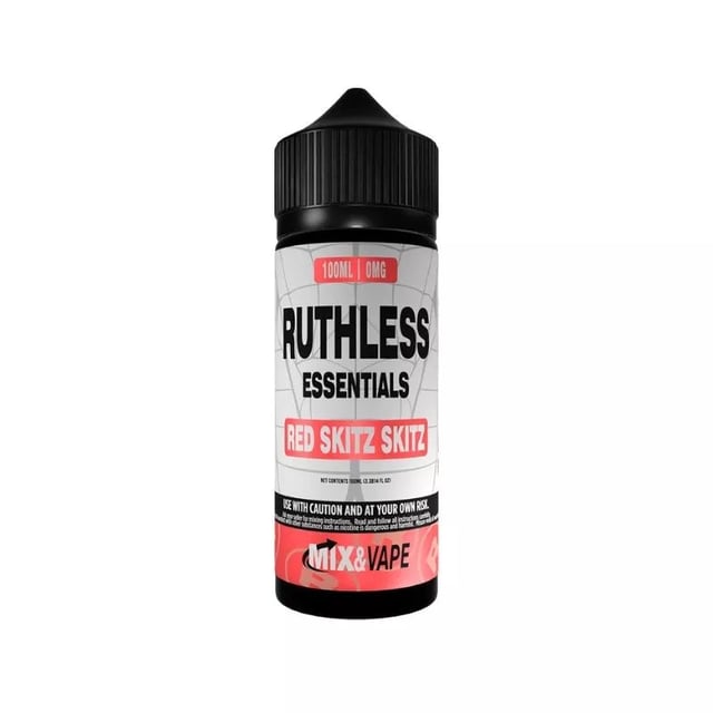 Ruthless Essentials Red Skitz Skitz 100ml nicotine free shortfill e-liquid bottle