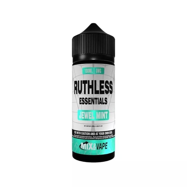 Ruthless Essentials Jewel Mint 100ml nicotine free shortfill e-liquid bottle