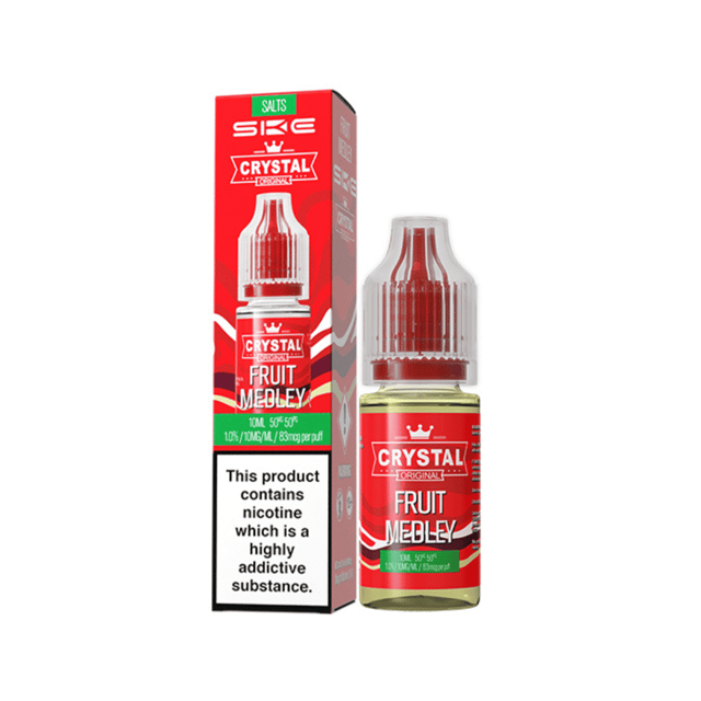 SKE Crystal Fruit Medley nic salt e-liquid, 10ml bottle, 10mg and 20mg strengths, 50/50 VG/PG