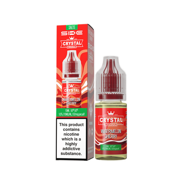 SKE Crystal Watermelon Cherry nic salt e-liquid, 10ml bottle, 10mg and 20mg strengths