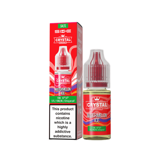 SKE Crystal Watermelon Ice nic salt e-liquid, 10ml bottle, 10mg and 20mg strengths