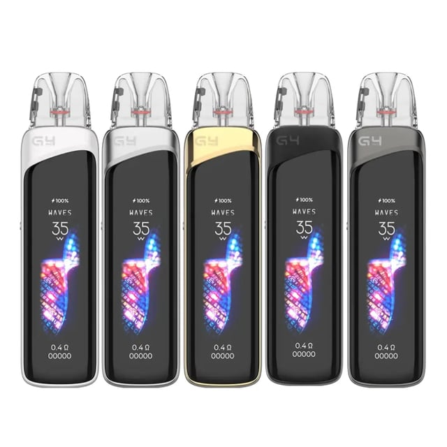Uwell Caliburn G4 Pro refillable pod vape kit with touchscreen, shown in one of eight available colours