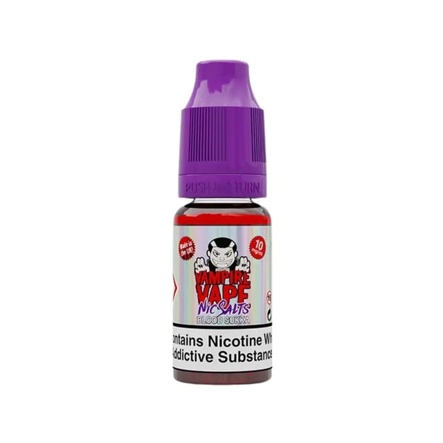 Vampire Vape Blood Sukka nic salt e-liquid, 10ml bottle, cherry blackcurrant flavour, 10mg and 20mg strengths