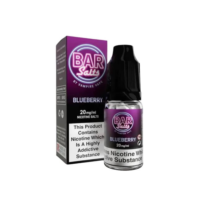 Vampire Vape Blueberry Bar Salt nic salt e-liquid, 10ml bottle, 50/50 VG/PG, 10mg and 20mg strength