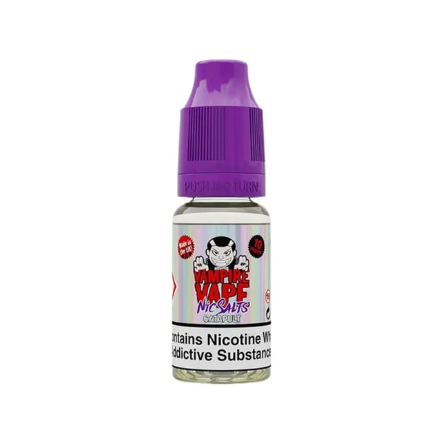 Vampire Vape Catapult nic salt 10ml e-liquid bottle, 50/50 VG/PG, 10mg and 20mg strengths