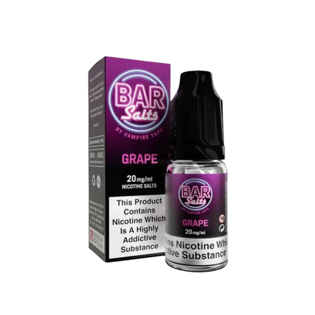 Vampire Vape Grape Bar Salt 10ml nic salt e-liquid bottle, 50/50 VG/PG, 10mg and 20mg strengths