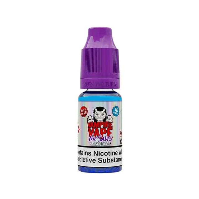 Vampire Vape Heisenberg nic salt e-liquid, 10ml bottle, 50/50 VG/PG, available in 10mg and 20mg
