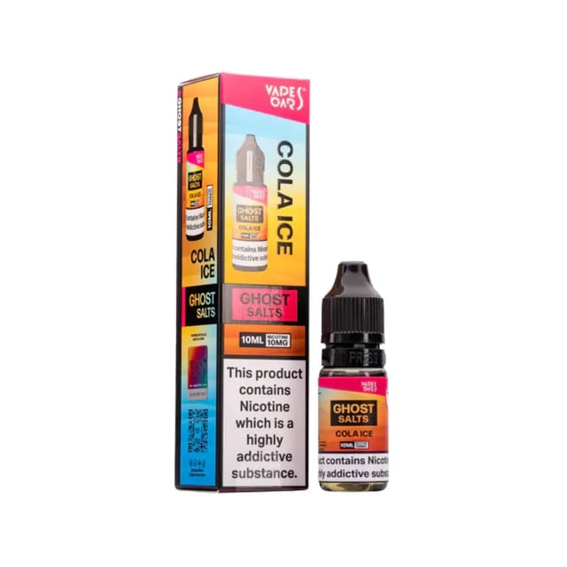 Vapes Bars Ghost Cola Ice nic salt 10ml e-liquid bottle, 50/50 VG/PG, 10mg and 20mg strengths
