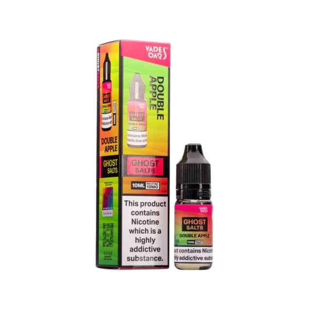 Ghost Double Apple nic salt e-liquid, 10ml bottle, 50/50 VG/PG, available in 10mg and 20mg