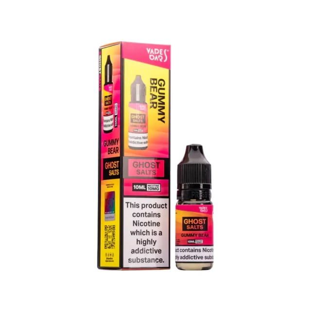 Ghost Nic Salt Gummy Bear 10ml e-liquid bottle, 50/50 VG/PG, 10mg and 20mg nicotine strengths