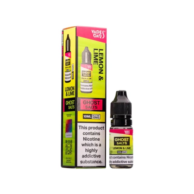 Ghost Vapes Bars Lemon & Lime nic salt e-liquid, 10ml bottle, 50/50 VG/PG, 10mg and 20mg strengths