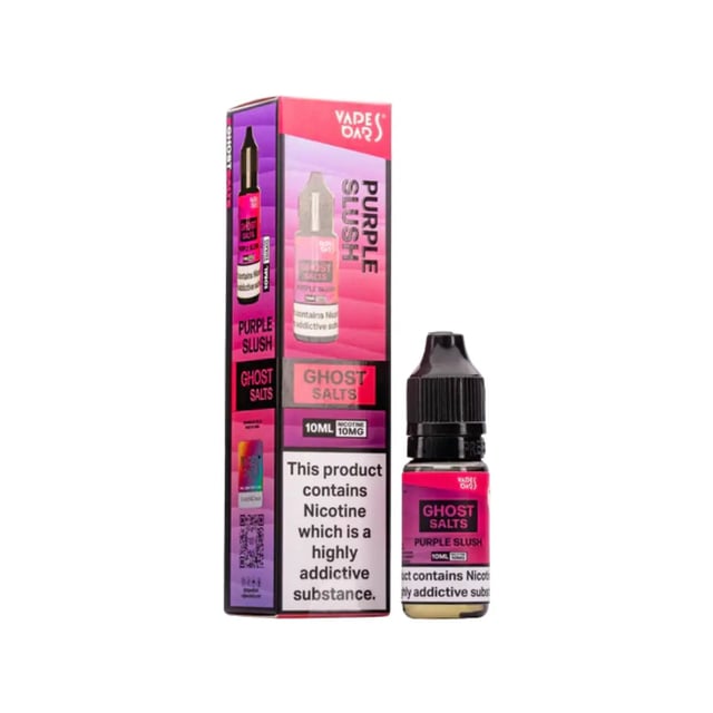 Ghost Vapes Bars Purple Slush nic salt e-liquid 10ml bottle shown in 10mg and 20mg strengths
