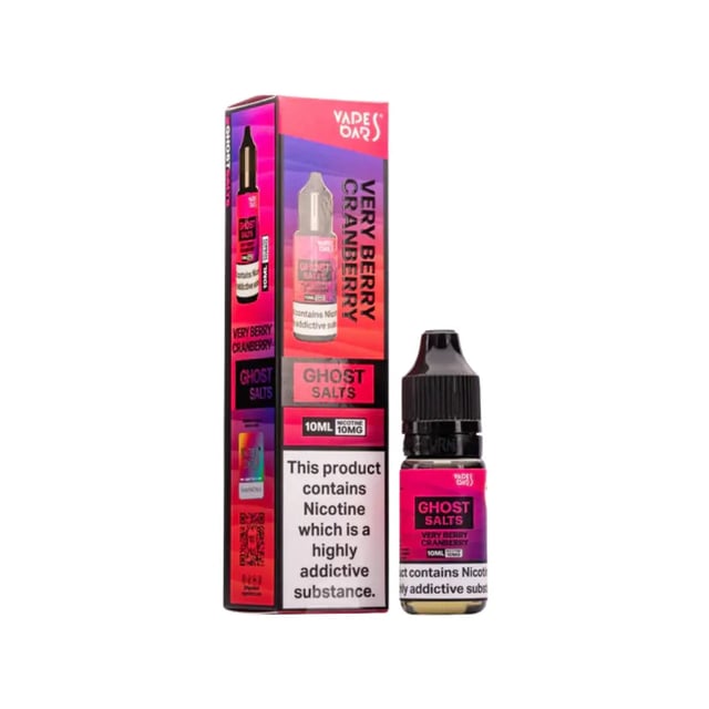 Ghost Very Berry Cranberry nic salt e-liquid, 10ml bottle, 10mg and 20mg strengths, 50/50 VG/PG