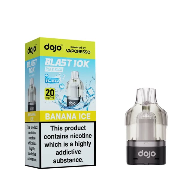 Vaporesso Dojo Blast 10K prefilled pod kit with 2ml pod and 8ml container
