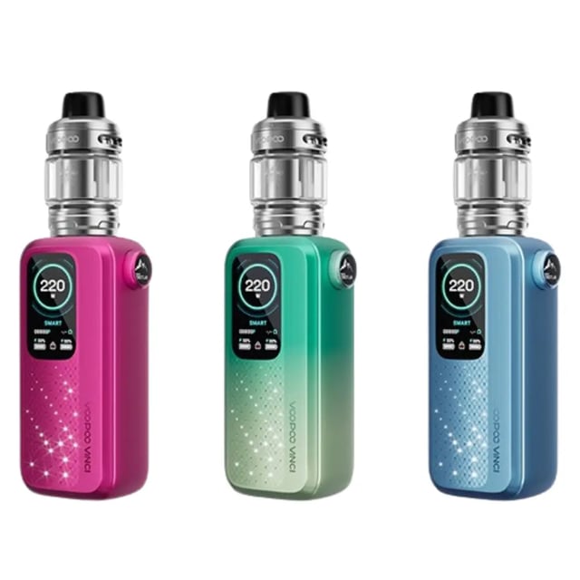 VooPoo Vinci Spark 220 sub-ohm vape kit, a refillable pod kit with Uforce-X tank and PnP X coils
