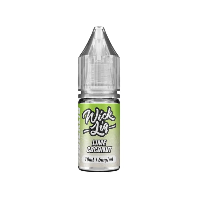 Wick Liq Lime Coconut nic salt e-liquid, 10ml bottle, 5mg 10mg 20mg strengths