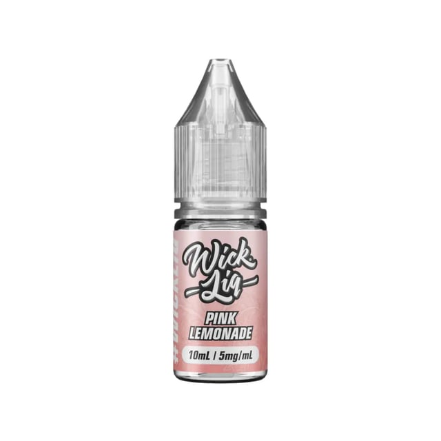 Wick Liq Pink Lemonade nic salt e-liquid, 10ml bottle, 5mg 10mg 20mg strengths, 50/50 VG/PG