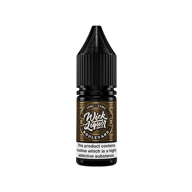 Wick Liquor Boulevard 10ml nic salt e-liquid bottle, fruit punch and loganberry flavour, 10mg and 20mg strengths