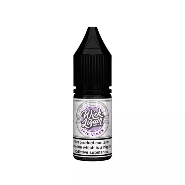 Wick Liquor Serendipity Irie Vibes nic salt e-liquid, 10ml bottle, rum and raisin ice cream, 10mg and 20mg