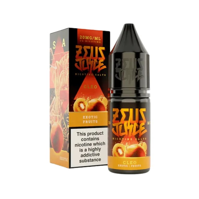 Zeus Juice Cleo nic salt 10ml e-liquid bottle, kiwi passionfruit guava flavour, 10mg and 20mg strengths