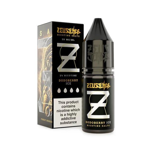 Zeus Juice Dodoberry Ice nic salt e-liquid 10ml bottle, 10mg and 20mg strengths